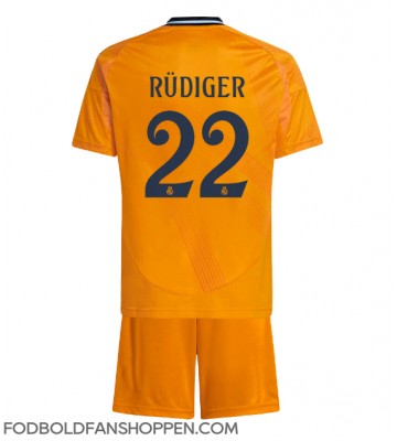 Real Madrid Antonio Rudiger #22 Udebanetrøje Børn 2024-25 Kortærmet (+ Korte bukser)